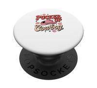 Pucker Up Cowboy, motif campagnard amusant PopSockets PopGrip Adhésif