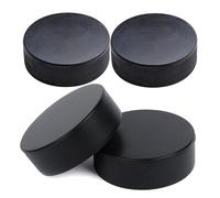 Pucks de hockey sur glace - Disque sport à rouleaux en caoutchouc de haute qualité, rondelle de jeu | 4 pack Taille de réglementation officielle avec une conception de 1 pouce de diamètre de 1 pouce d