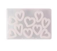 Puco Coeur pâte à Modeler Boucle d'oreille Moule Mini Coeur Moule décoratif Artisanat Domestique Mini Coeur Boucle d'oreille Moule Fabrication de Bijoux Coeur moules-Plastique