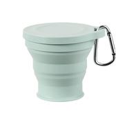 Puco Tasse de Voyage Pliable Tasse en Silicone Portable Tasses d'eau Pliables résistantes à la Chaleur avec Mousqueton de Couvercle pour Le Camping en Plein air Tasse de Voyage-Silicone