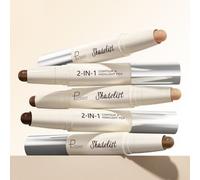 Pudaier - 2 In 1 Dual-Ended Contour Stick - 6 Shades 01# Ivory & Buff (1.8g x 2)