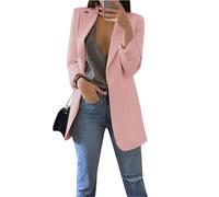PUDANA Femmes Mode Casual Costume Manteau Léger à Manches Longues Manteau Professionnel Plus Size Office Suit Jacket Rose XL