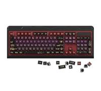 Pudding PBT Keycaps Lot de 116 capuchons de touches pour sublimation de colorant, profil ASA, rouge et noir, double shot pour 61-108 Cherry Gateron MX Switches Clavier mécanique (A)