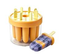 Pudding Pop Molds | 8-Cavity Reusable Maker,Ice Cream Bar Mold with Sticks | for Home Kitchen Party Outdoor Backyard BBQ Camping Picnic