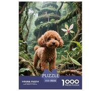 Pudel à Tasse Puzzle 1000 Pièces Jungle Mystique Puzzles Difficile Et Stimulant Décoration Intérieure en Carton 100% Recyclé pour Adultes 38x26cm/1000pcs