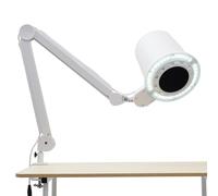 PUDLOR Aspiration de la poussière pour ongles - Avec lampe LED - Bras articulé en trois parties - Puissance d'aspiration : 10 niveaux - Vitesse réglable - 3 couleurs de lumière - Pour salons de