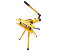 PUDLOR Cintreuse de tuyaux manuelle hydraulique, cintreuse de tuyaux Kit de cintrage manuel 90° Max. Angle de flexion 10t Force de flexion Colonne réglable 6 formes Gants de protection pour cintrage