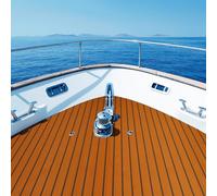 PUDLOR Ferrure de bateau en mousse EVA - Revêtement de sol pour bateau - Mousse EVA autocollante - Étanche - Design autocollant - Tapis découpable pour ponts de bateaux, camping-cars