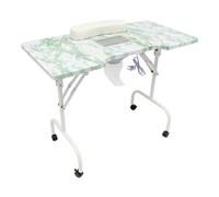 PUDLOR Table de manucure professionnelle avec aspirateur, 5,5 W, 95 x 48 x 72,5 cm, pliable, table à ongles, table de manucure, 2800 tr/min, capacité de charge 30 kg, mise sous vide pour une