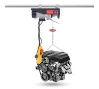 PUDLOR Treuil électrique 550 W - Câble de télécommande - Boutons marqués - 125 kg - Capacité de levage : 250 kg - 2 modes de levage - Classe d'isolation élevée B - Limiteur de ventilateur de