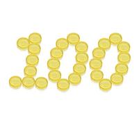 PUDSIRN 100Pcs 5G Pots d'échantillons, récipients cosmétiques Ronds vides avec Couvercle Pots de Pot en Plastique pour crèmes Vernis à Ongles Baume à lèvres Brillant à lèvres (Jaune)