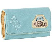 Pueblo Blague à tabac - Toile coton, velours polyester - Bleu - 15 x 8 x 1 cm