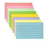 Puedno Lot de 400 feuilles de notes adhésives assorties, 8 couleurs lignées, 76 x 127 mm, notes adhésives amovibles pour l'école, le bureau, la maison