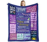 puekrtoa Cadeaux d'anniversaire pour Filles de 11 Ans, décorations de 11e Anniversaire, Cadeaux pour Filles de 11 Ans - Couverture 152,4 x 127 cm