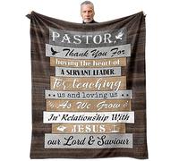 puekrtoa Cadeaux de remerciement pour pasteur pour homme, cadeaux de pasteur uniques pour pasteur, cadeaux d'anniversaire pour pasteur, jour d'appréciation du clergé, couverture de 152,4 x 127 cm