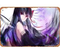 Puella Magi Madoka Magica, Homura Akemi, Homura Akuma Anime Poster Décoration murale rétro en métal 20,3 x 30,5 cm