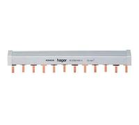Hager Pont de connexion à languette 4P, 10 mm², 63 A, 12M, gris