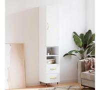 PUEOSZX Buffet armoire de cuisine, armoire d'exposition, organisateur pour la maison, polyvalent, armoire latérale, peu encombrante, espace de rangement, meuble de salon, blanc, 34,5 x 34 x 180 cm