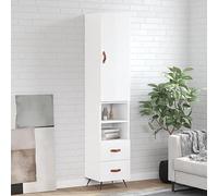 PUEOSZX Buffet armoire de cuisine, armoire d'exposition, organisateur pour la maison, polyvalent, armoire de rangement, grand espace de rangement, meuble de salon, blanc brillant, 34,5 x 34 x 180 cm