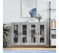 PUEOSZX Buffet Meuble d'exposition Organisateur pour la Maison Polyvalent Armoires Murales Armoire de Cuisine 2 pcs Sideboard Meuble de Salon Grand Espace Rangement Gris Béton 69,5 x 34 x 90 cm