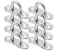 PUERHUACI 8 Pièces Pontet Inox,Crochet Inox,Fixation Plafond M6,Plaque à œil en Acier Inoxydable Avec œillet pour Balançoire Hamac