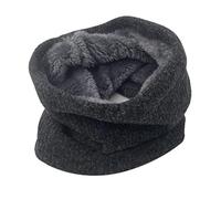 PUERHUACI Cache Cou,Écharpe d'hiver Chaude en Tricot Avec Doublure Polaire,Tour de Cou Hiver Écharpe Chaude pour Femme et Homme,Cache cou Moto 25x21 cm