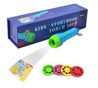 Pueri - Lampes de poche projecteur de 4 contes pour enfants, Jouets éducatif à éclairage nocturne