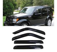 Puermto 94307 Side Window Wind Deflector, 4pcs Out-Channel Tape-on Nice Rain Guards Set, Window Visor fit for 2007-2012 Dodge Nitro