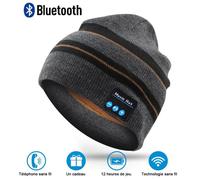 PUERSIT Bonnet d'hiver Bluetooth Bonnet Casque sans fil bonnet en tricot Homme Femme Cachemire Cadeau de Noël-Rayure
