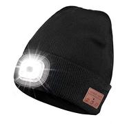 puersit LED Beanie Bluetooth éclairé, Chapeau pour Hommes et Femmes Rechargeable par USB avec Fonction de Musique et d'appel sans Fil, adapté à Toutes Sortes de Sports de Plein air.