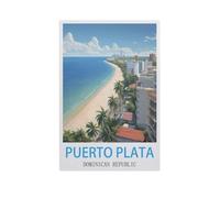Puerto Plata, République Dominicaine，Puzzles Puzzle en Bois Abstrait 1000 Pièces Adultes Puzzles Haute Difficulté Cadeau d'apprentissage Créatif（75x50cm）-AI9