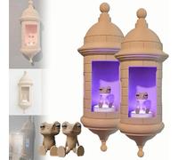 Puerto Rican Garita Wall Coqui Lamp, Wall Coqui Lamp With Sound, Puertorican Garita Coqui Lamps, Adjustable 16 Colors Led For Corridor Room Garden Decor (2pcs,S)