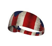 Puerto Rico Bandeau élastique imprimé drapeau de papier peint - Bandeau de sport tendance pour l'été, le cyclisme, le yoga, etc
