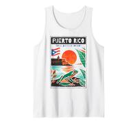 Puerto Rico Encanto Drapeau de Porto Rico Rétro Débardeur