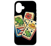 Puerto Rico Flag Dominoes Coquí Frog Pava Hat Taino Boricua Coque pour iPhone 16