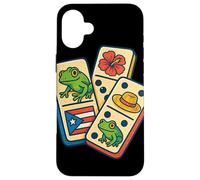 Puerto Rico Flag Dominoes Coquí Frog Pava Hat Taino Boricua Coque pour iPhone 16 Plus