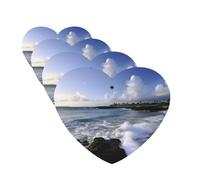 Puerto Rico - Lot de 4 cartes de désodorisants personnalisés pour voiture de plage, cadeaux pour homme et femme, tablettes d'aromathérapie, cartes parfumées à suspendre pour armoire, salle de bain
