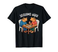 Puerto Rico Seguimo Aqui Coquí Frog Domino Hispanic Heritage T-Shirt