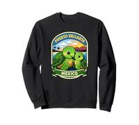 Puerto Vallarta Mexico Mère Mignonne et bébé Tortue de mer Badge Sweatshirt
