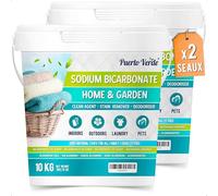 Puerto Verde • Bicarbonate de Soude 2x10 Kg. Bicarbonate de Sodium sans Aluminium, 100% Naturel. Bicarbonate de Soude pour Ménager. Dégraissant, Détachant et Désodorisant. Production Européenne.