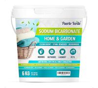 Puerto Verde • Bicarbonate de Soude 6 Kg. Bicarbonate de Sodium sans Aluminium, 100% Naturel. Bicarbonate de Soude pour Ménager. Dégraissant, Détachant et Désodorisant. Production Européenne.