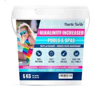 Puerto Verde • Correcteur Alcalinité pour Piscine 6 Kg. Augmente l'Alcalinité Totale (TAC) et Corrige Le pH. Action Rapide et Efficace. Format Poudre Sûr pour Toute la Famille. Production Européenne.