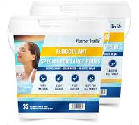 Puerto Verde • Floculant Naturel 64 Traitements. Clarifiant pour Les Grandes Piscines et Les Spas. Éliminateur de Turbidité pour Une Eau Cristalline. Format Granulé à Utilisation Sûre.