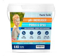 Puerto Verde • pH + Plus pour Piscines 6 Kg. Élévateur de pH+ Adapté aux Spas. Correcteur de pH Plus en Format Granulé. Cuillère de Dosage Incluse. Seau Hermétique. Production Européenne.