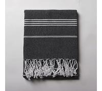 PÜSKÜL - Lot de 6 serviettes de plage turques surdimensionnées en coton turc, cadeau de enterrement de vie de jeune fille, 99,1 x 178,8 cm, cadeaux de fête (noir)