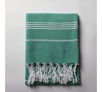 PÜSKÜL - Lot de 6 serviettes de plage turques surdimensionnées en coton turc, cadeau de enterrement de vie de jeune fille, 99,1 x 178,8 cm, cadeaux de fête (vert)