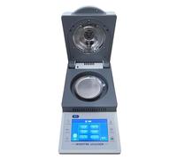 PUFAHAU Analyseur D'Humidité Halogène, Humidimètre Halogène Numérique avec Écran Tactile LCD, Précision 1 MG, Capacité 110 G, Chauffage par Lampe Halogène Haute Efficac