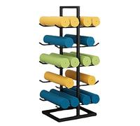 PUFAHAU Support Extra Large pour Tapis De Yoga, Noir, À 5 Niveaux, pour Rouleaux De Résistance/Tapis De Yoga, Peut Contenir Jusqu'À 20 Tapis d'exercice.(Grand)