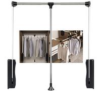 PUFAHAU Système De Suspension pour Penderie - Barre De Penderie Escamotable - Réglable Et Extensible - Cintre Escamotable Robuste, Gain De Place, pour Suspendre Les Vêt(S)