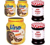 Pufai Lino Lada Duo Lot de 3 spreads au lait et aux noisettes 350 g